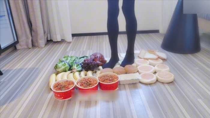 厚黑袜踩十斤食物 JS251214 6