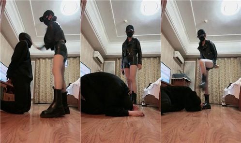 Mina Gege | Short boots kicking and stomping - slapping wildly bf52442