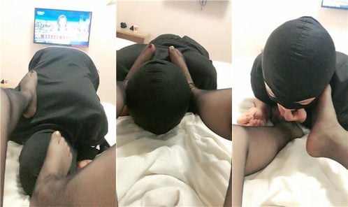 Xiyou | Black stockings foot fetish licking/riding and whipping bf52573