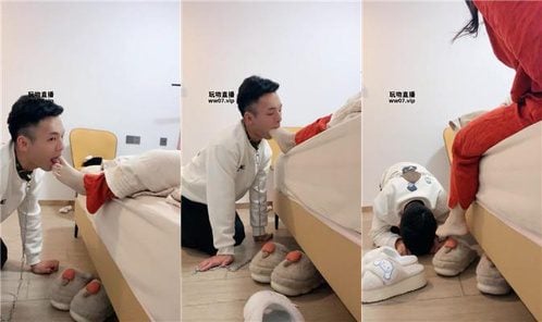 南月女神 | 伺候主子起床-跪舔毛拖白袜-家具奴 JS250406-29