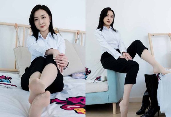 物恋传媒 | 恬恬 高跟长靴 薄肉丝 ol制服裤里丝 带视频