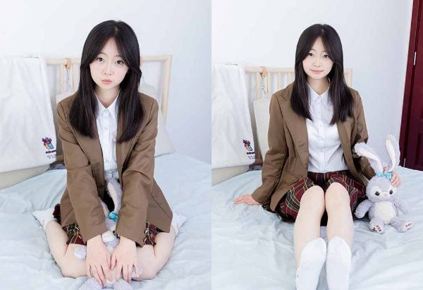 物恋传媒 | 萌萌 短靴 白棉袜 裸足 jk制服 带视频