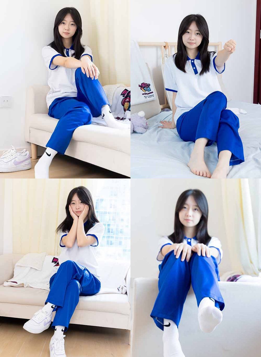 物恋传媒 | 萌萌 板鞋 白棉袜 裸足 校服 带视频-视频截图