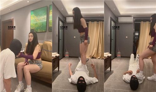猴歌 | 超短裤坐脸窒息-小白鞋白袜踩 bf52859