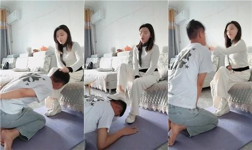 Purple Smoke | Canvas Shoes and White Socks Forced Licking - Trampling - Materialization of Shoe Rack bf52935