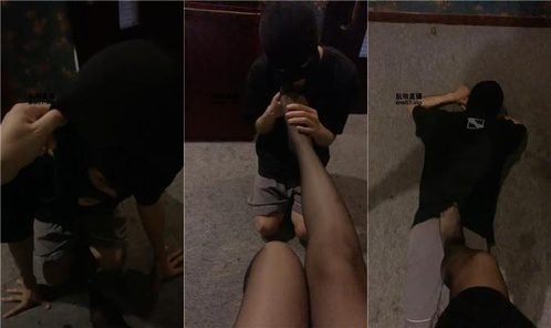 女生也能很暴力 | 陪酒小妹黑丝脚踩虐 JS250505-15