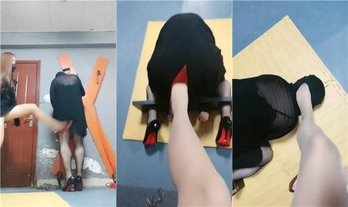 东营天香百合 | 枷锁铁链囚禁变装奴 JS250505-23
