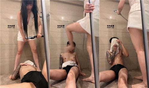 婉纱 | 纹身大哥被我强迫淋浴 双视角版 JS250508-19