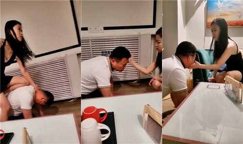 ワンワン｜繰り返し平手打ち - 馬に乗って犬のように這う JS250513-16