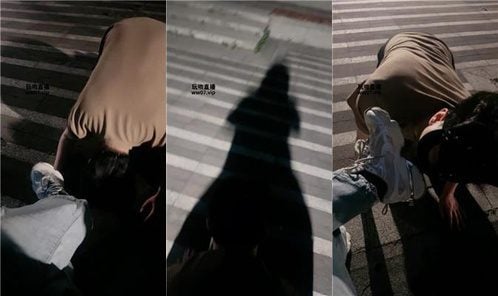黑兔 | 户外遛狗-舔脏鞋黑袜裸足 JS250515-9