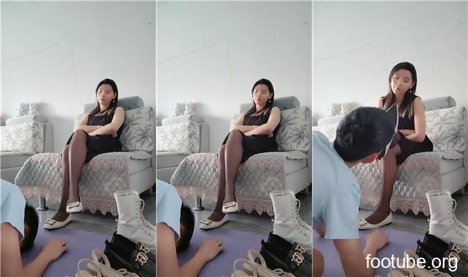 Ziyan forced a dog to lick multiple pairs of dirty shoes JS250521-38