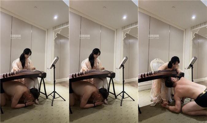 琴月 古筝少女的脚下奴 JS250523-4