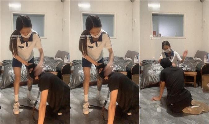 女生也能很暴力 纹身小妹-贝壳头白袜暴揍 JS250526-1