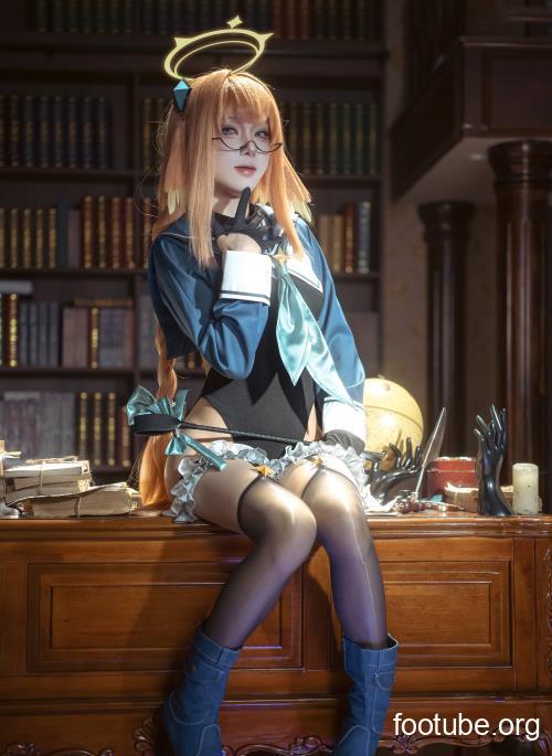 美图精选 2444-矢量鱼-蔚蓝档案 圆堂志美子校服 50P82M