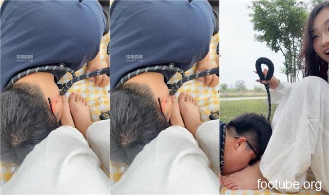 Mei Jiang's Wild Sour and Stinky Jade Feet Playing with Dogs JS250527-29