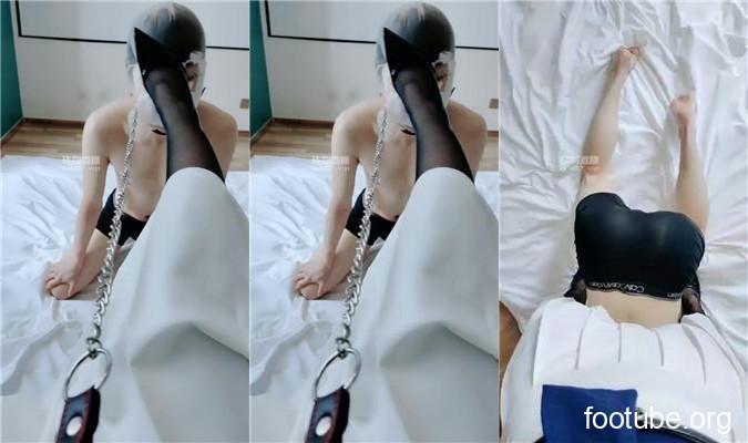 Yihe 電気ショック乳房虐待 - ハイヒールと黒ストッキング遊び心のある虐待 デュアルパースペクティブバージョン JS250528-49