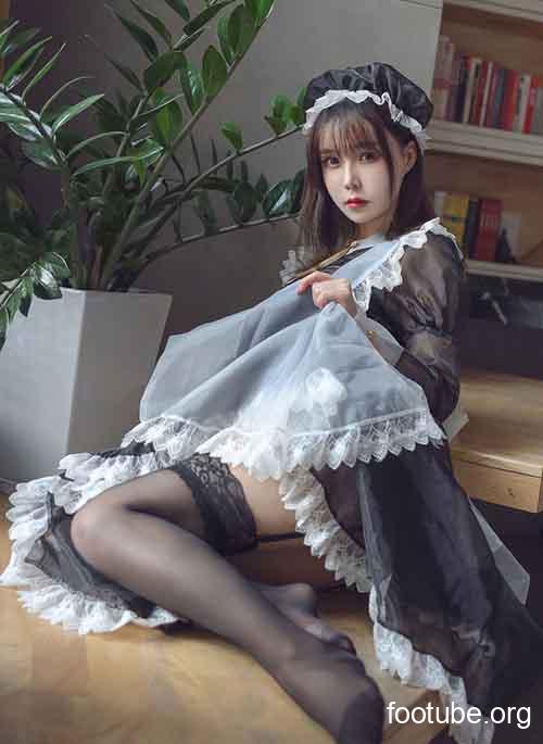 美图精选 2480-亚马逊鲶鱼-黑色透明女仆 33P35M