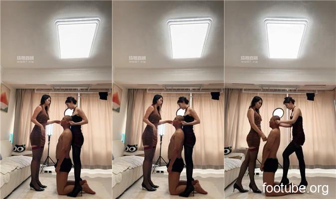 Early morning double S-taking slapping-high-heeled stomping dual-perspective version bf54616