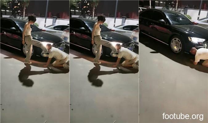 チェンチェンが浮気した夫を屋外で激しく殴打するシーン（二視点バージョン）bf54723