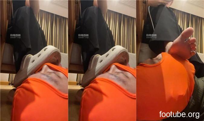 玥野兔 原味黑棉袜气味辱 JS250607-35