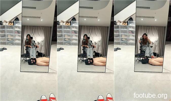 Enke's Mirror Humiliation - Canvas Shoes and White Socks Trampling and Abuse Full Version JS250612-21