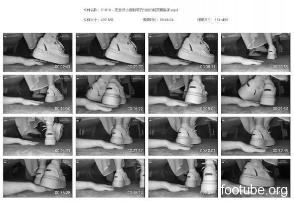 B1016 无意识小姐姐裙子白袜白鞋双脚踩手 bf63757
